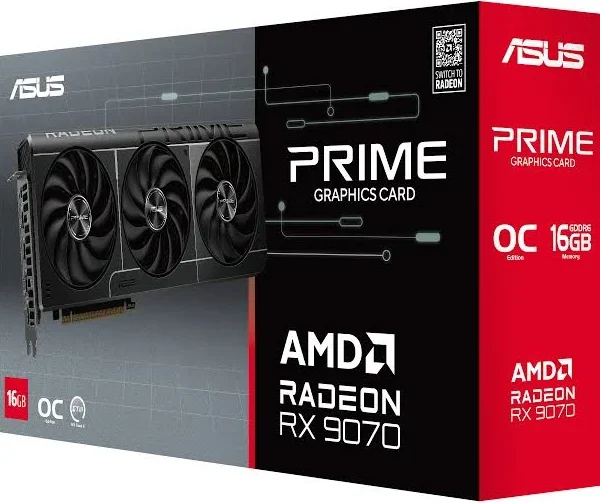 ASUS Prime Radeon™ RX 9070 OC Edition 16GB GDDR6 Graphic Card