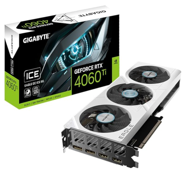 GIGABYTE GeForce RTX 4060 Ti Eagle OC ICE 8G PCIe x8 Graphics Card